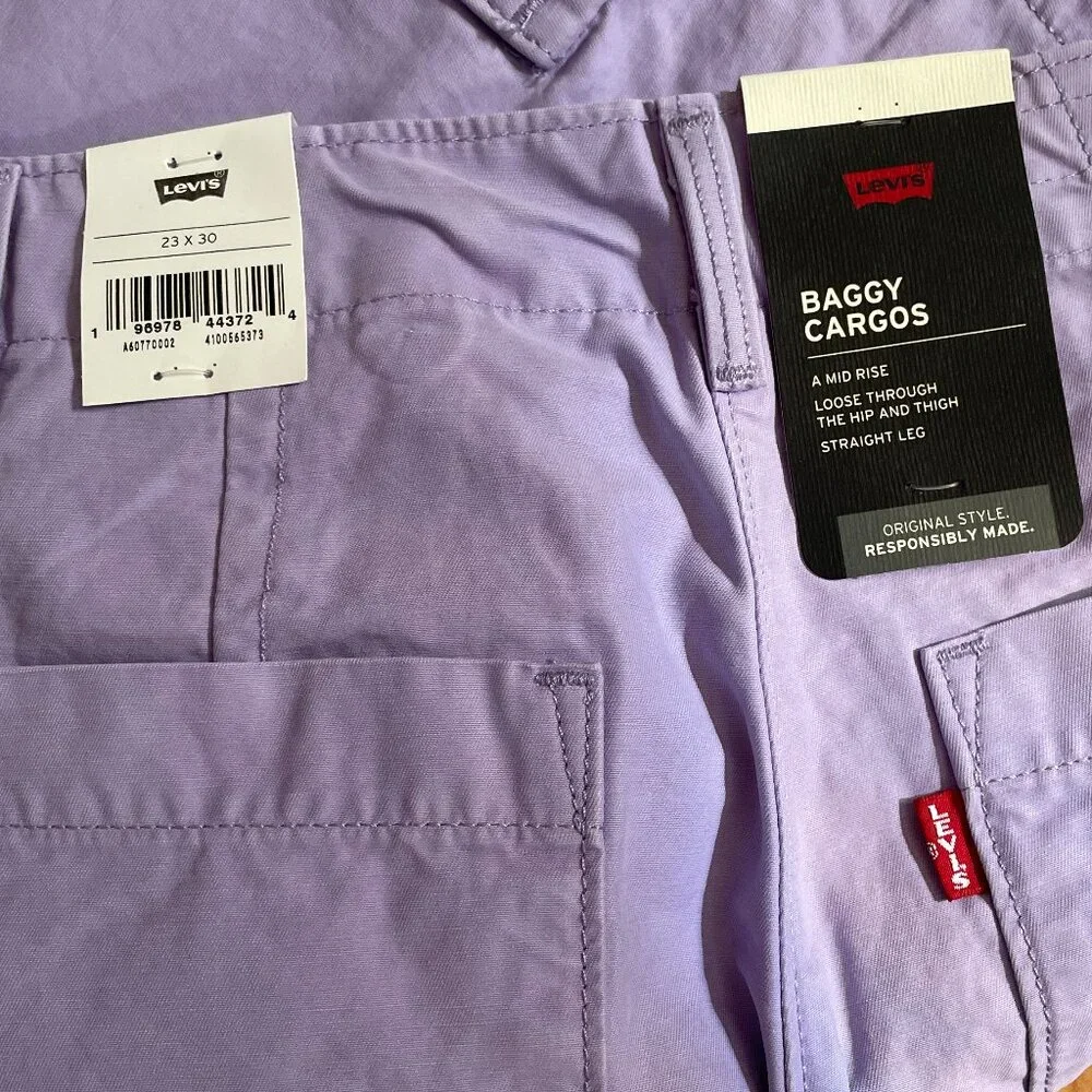 Firm. Levi Strauss CO Women's Purple Rose Cargo Pants. RARE. Ret was$108. - Picture 4 of 10